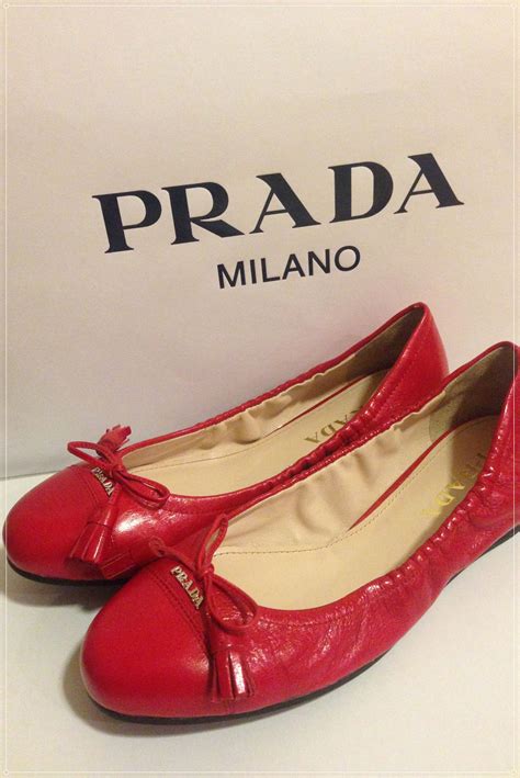 prada shoes ballerina flats|Prada kitten heel shoes.